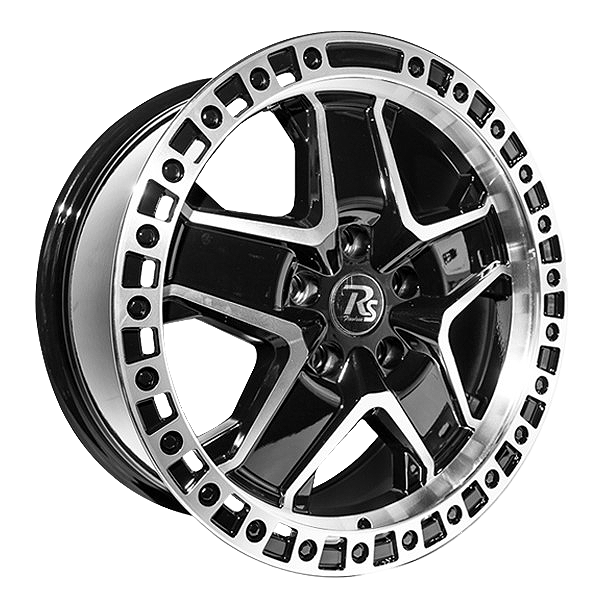 18" RS Flawless Interlagos 5/120 8J ET+40 CB65.1 Black Machine Face Wheels