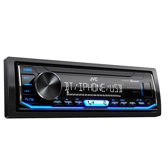 JVC KD-X351BT Single Din Media Receiver with Bluetooth/USB/AUX