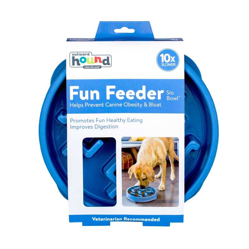 Outward Hound Fun Feeder - Blue / Large