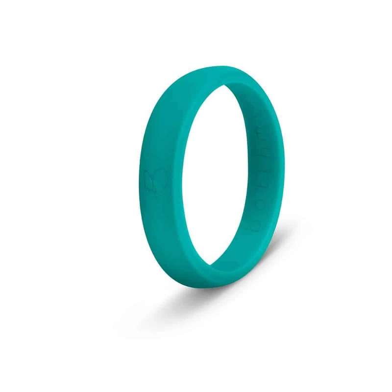 botthms Teal Ladies Active Silicone Ring - 7