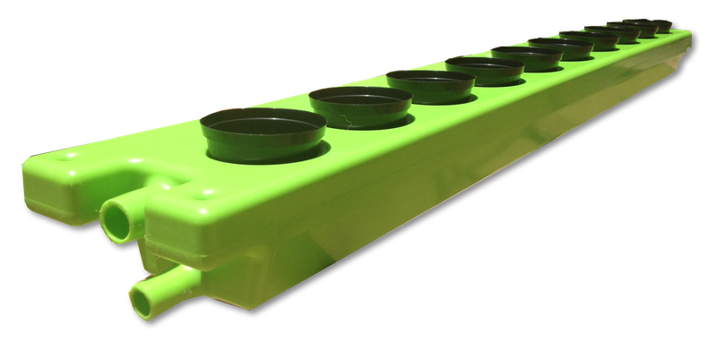FLOOT NFT HYDROPONICS-AQUAPONICS GROW CHANNEL FOR 10 PLANTS ( INCLUDING 10 X NETPOTS)