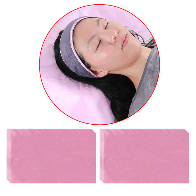 Disposable Non-Woven Sheets for Eyelashes Pillow - Pink - 100pcs