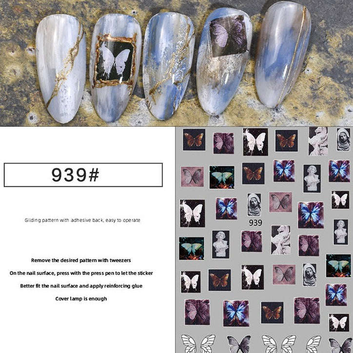 Nail Sticker - 939 - Butterfly