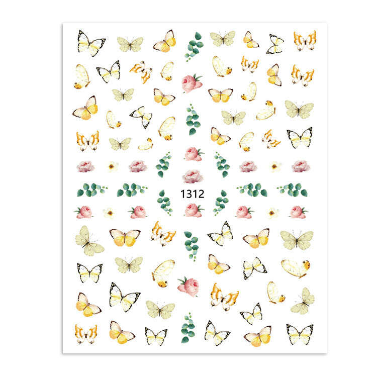 Nail Sticker - 1312 - Butterfly