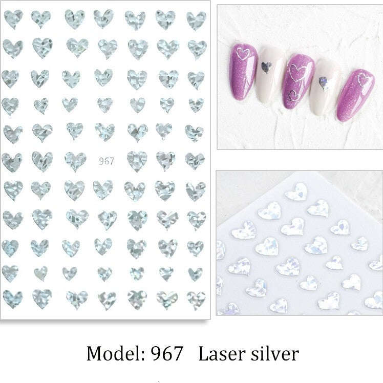 Nail Sticker - 967 Laser Silver