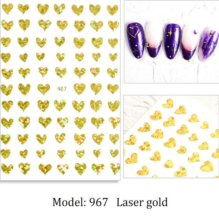 Nail Sticker - 967 Laser Gold