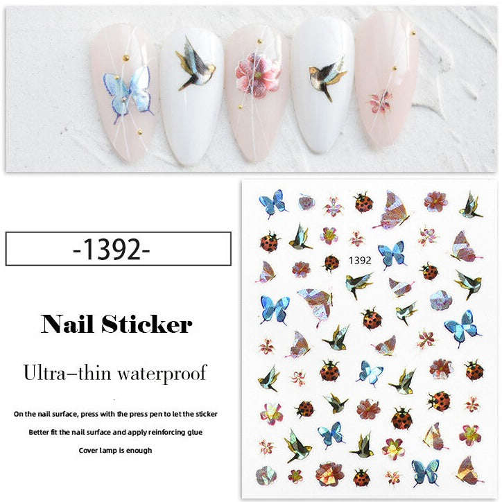 Nail Sticker - 1392 - Butterflies
