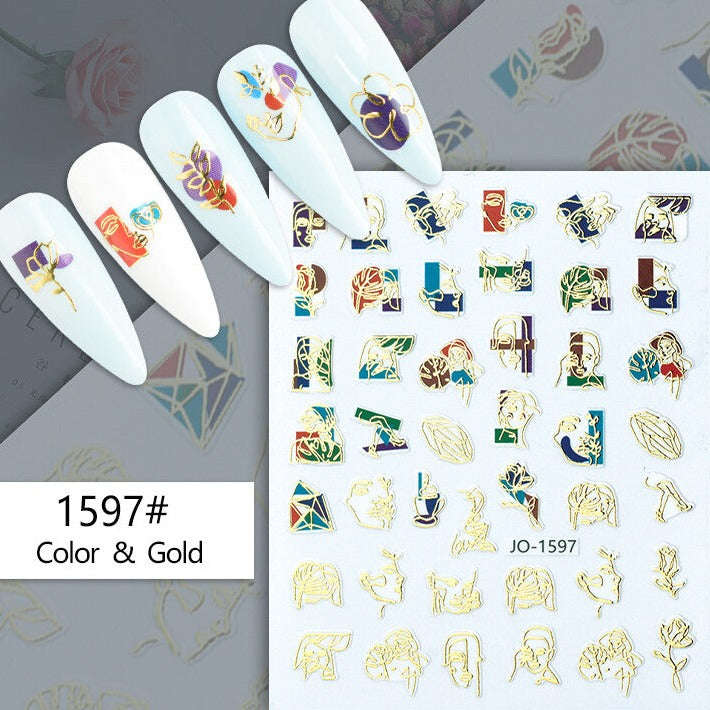 Nail Sticker - 1597 - Faces