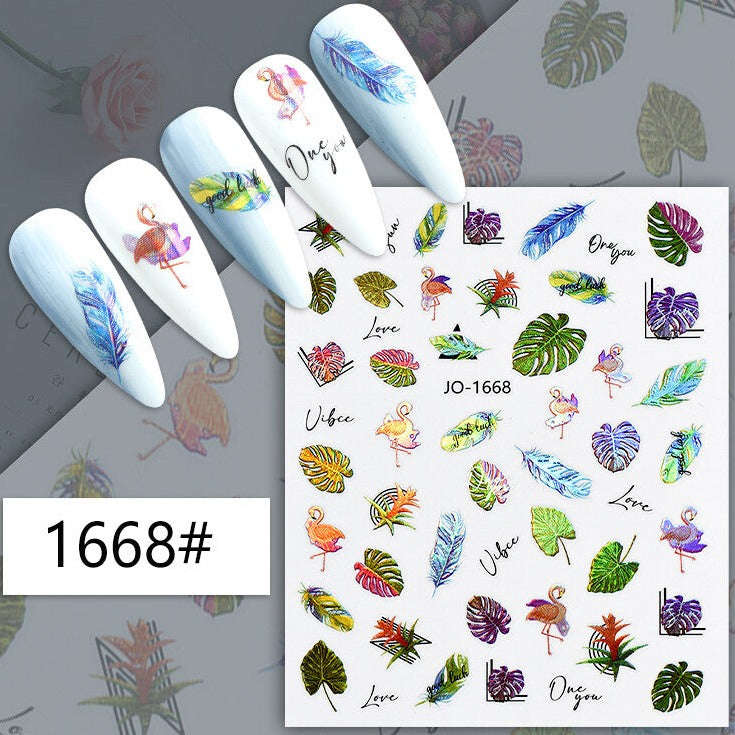 Nail Sticker - 1668 - Leaves