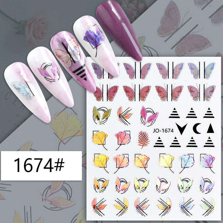 Nail Sticker - 1674 - Butterflies