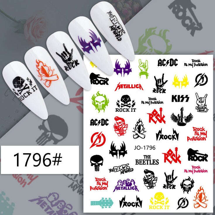Nail Sticker - 1796 - Rock & Roll