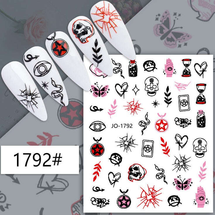 Nail Sticker - 1792 - Evil