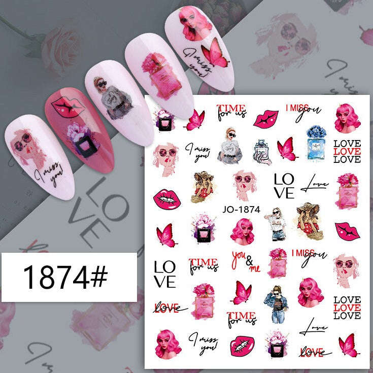 Nail Sticker - 1874 - Love