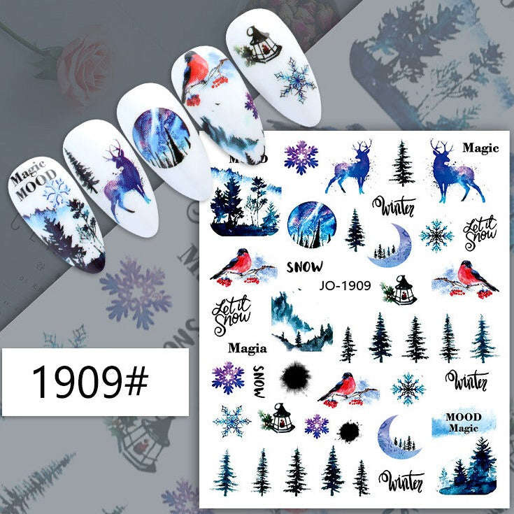Nail Sticker - 1909 - Winter Snow