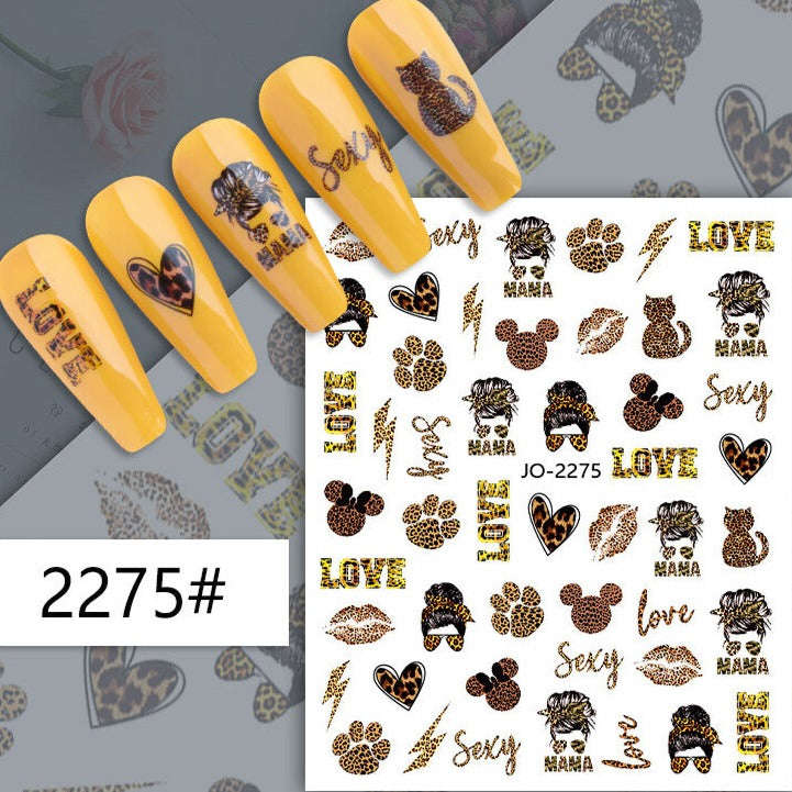 Nail Sticker - 2275 - Cat Print