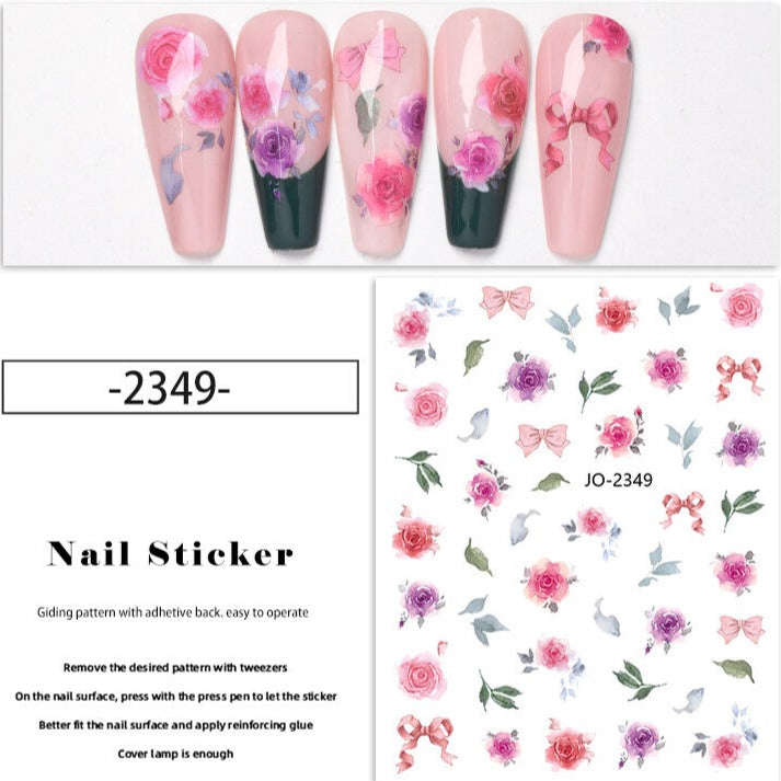 Nail Sticker - 2349 - Roses