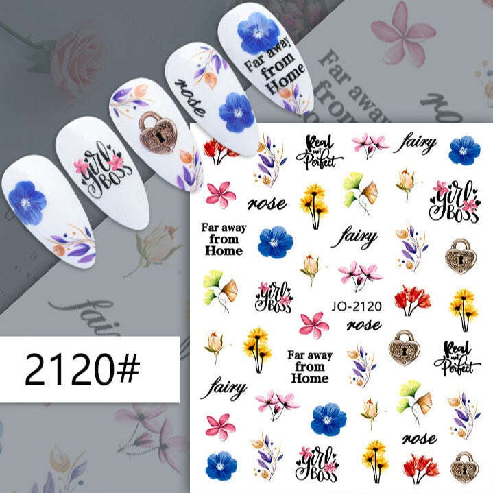 Nail Sticker - 2120 - Flowers