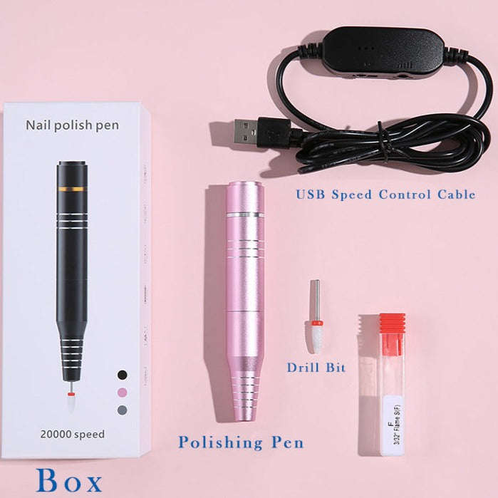20000rpm Electric Nail File/Drill Machine - USB - Balck