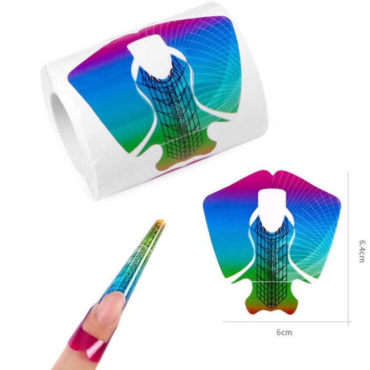 Nail Forms Tip Sculpting Guide Stickers - QZ20 - 500pcs Roll