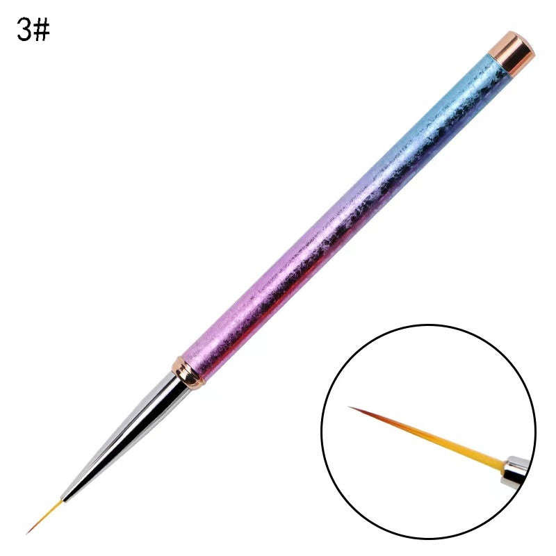 Drawing / Striping Brush - Gradient Stem - 3pcs