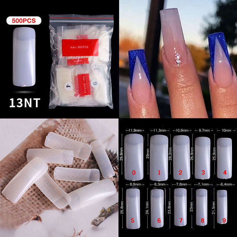 Full / Squoval - Halfmoon - Nail Tips - 500pcs - Bag