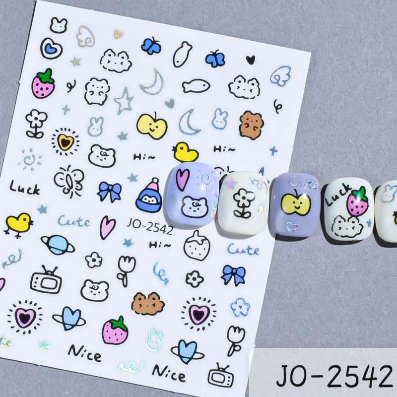 Nail Sticker - JO-2542 - Cute Pets