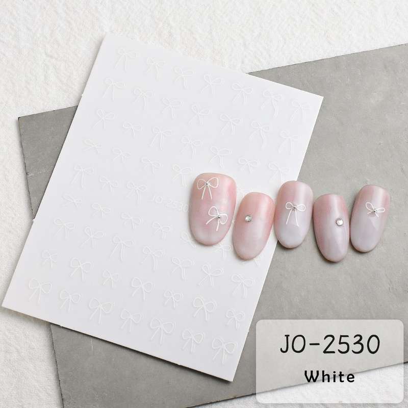 Nail Sticker - JO2530 - Bow White