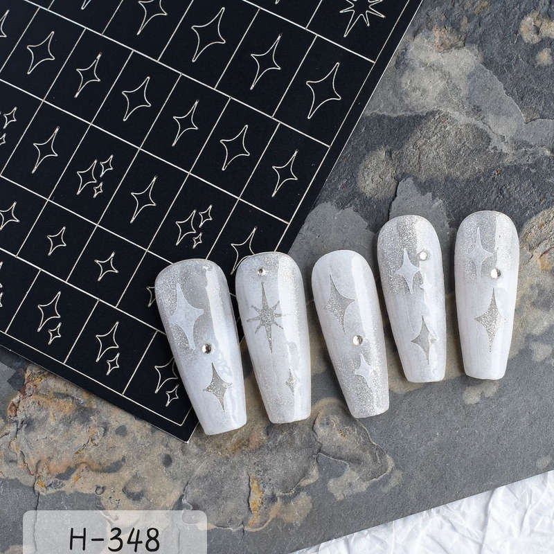 Nail Sticker - H-348 - Stencils Sticker