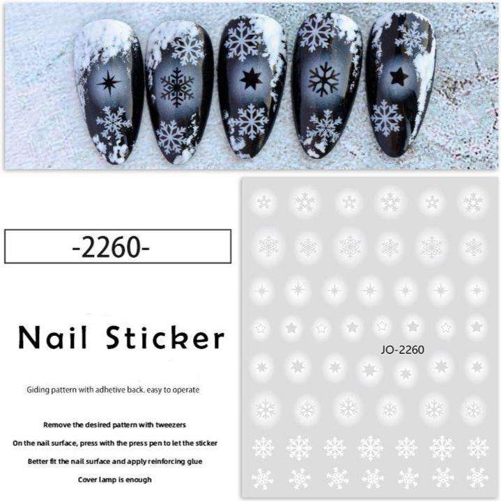 Nail Sticker - JO-2260 - Christmas Snowflake