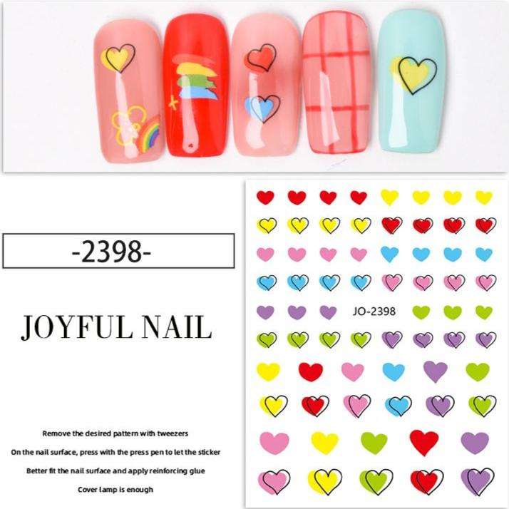 Nail Sticker - JO-2398 - Hearts
