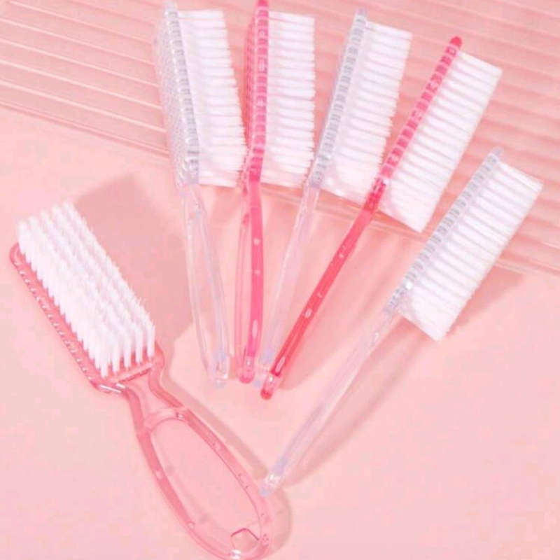 Nail Brush - Long Handle - Pink