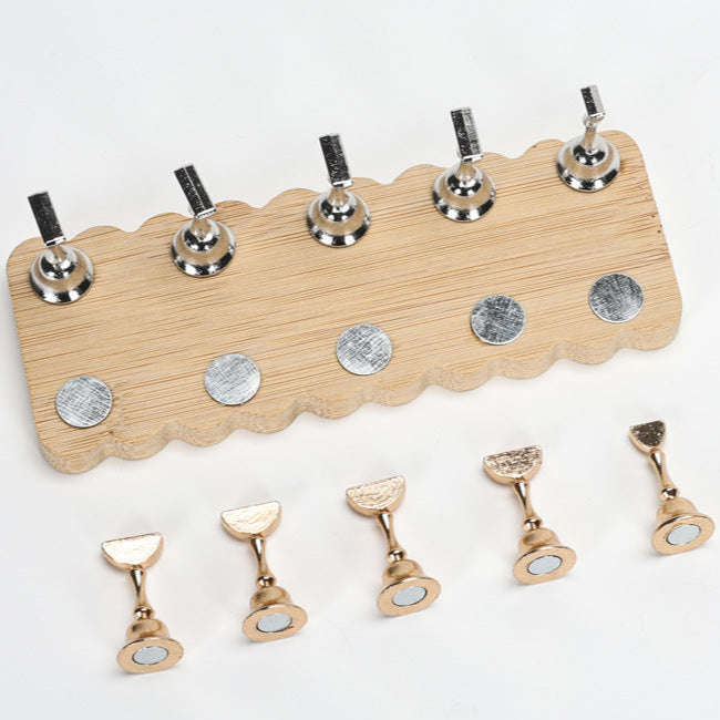 Nail Art Display - Nail Tray - Wood / 10 Stands