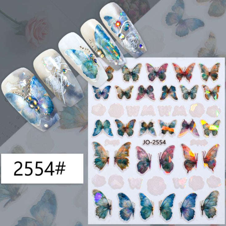 Nail Sticker - 2554 - Butterfly