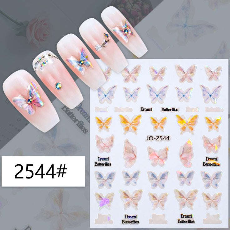 Nail Sticker - 2544 - Butterfly
