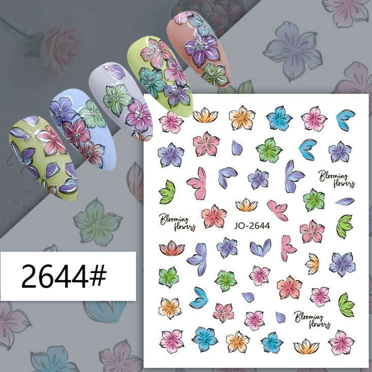Nail Sticker - 2644 - Flowers