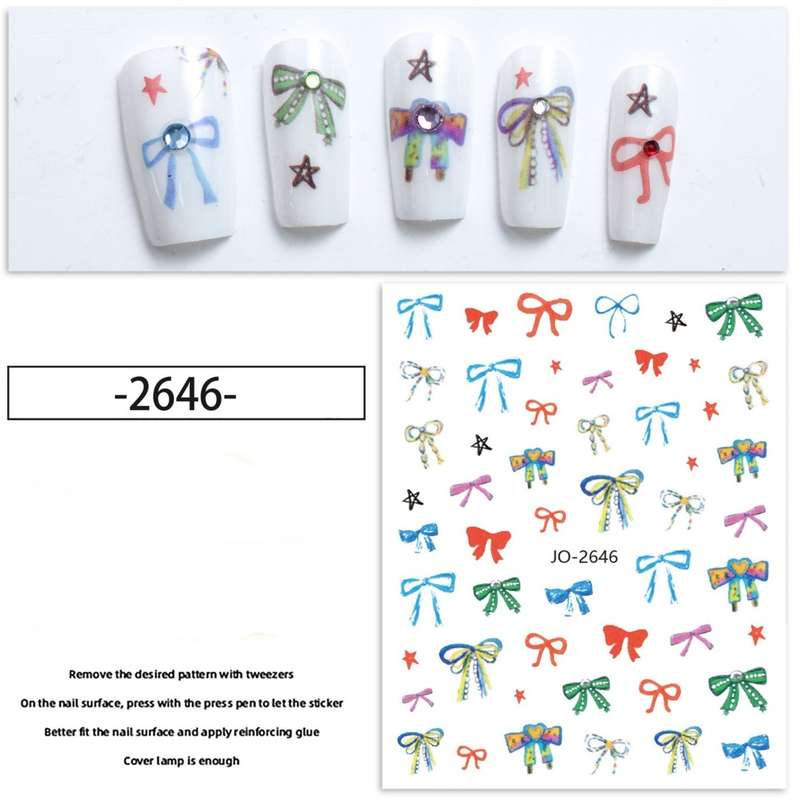 Nail Sticker - 2646 - Bows