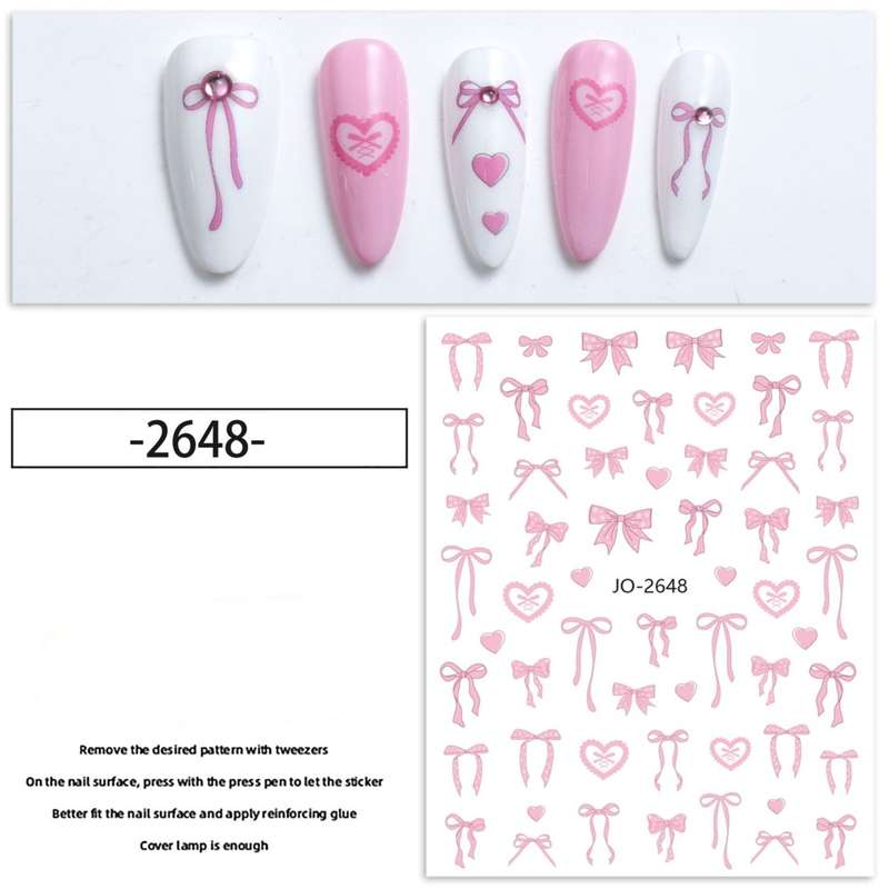 Nail Sticker - 2648 - Bows