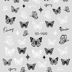 Nail Sticker 3D - 1420 - Butterfly