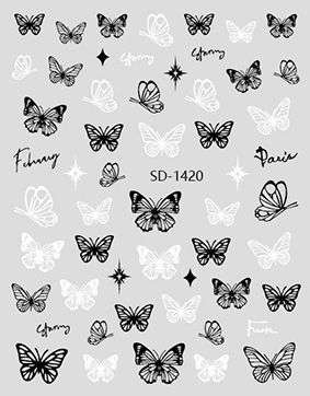 Nail Sticker 3D - 1420 - Butterfly