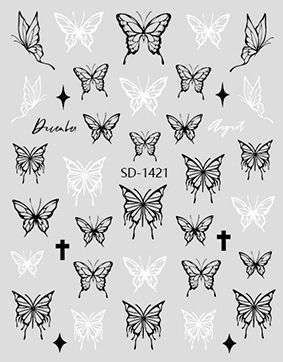 Nail Sticker 3D - 1421 - Butterfly