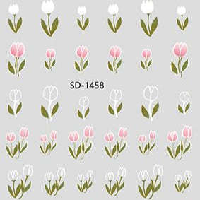 Nail Sticker 3D - 1458 - Tulips