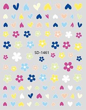 Nail Sticker 3D - 1461 - Flowers