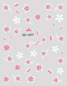 Nail Sticker 3D - 1477 - Flowers