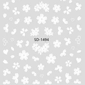 Nail Sticker 3D - 1494 - Flowers
