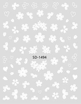 Nail Sticker 3D - 1494 - Flowers