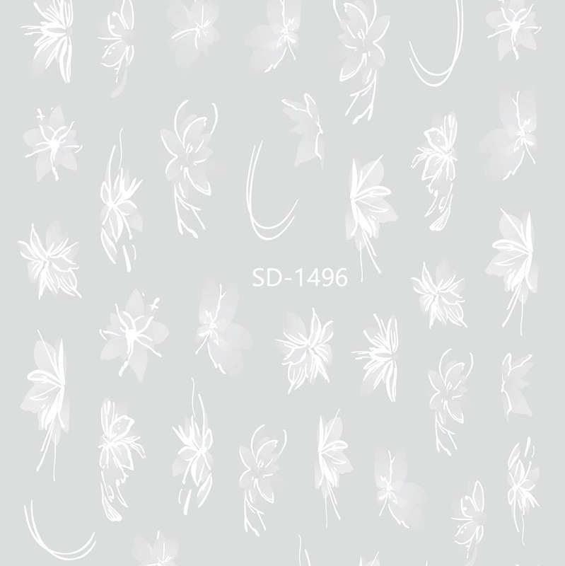 Nail Sticker 3D - 1496 - Flowers