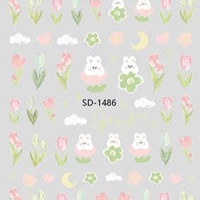 Nail Sticker 3D - 1486 - Flower