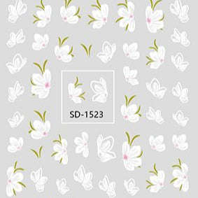 Nail Sticker 3D - 1523 - Flowers