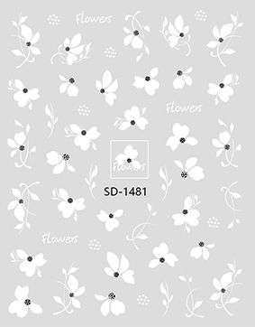 Nail Sticker 3D - 1481 - Flowers