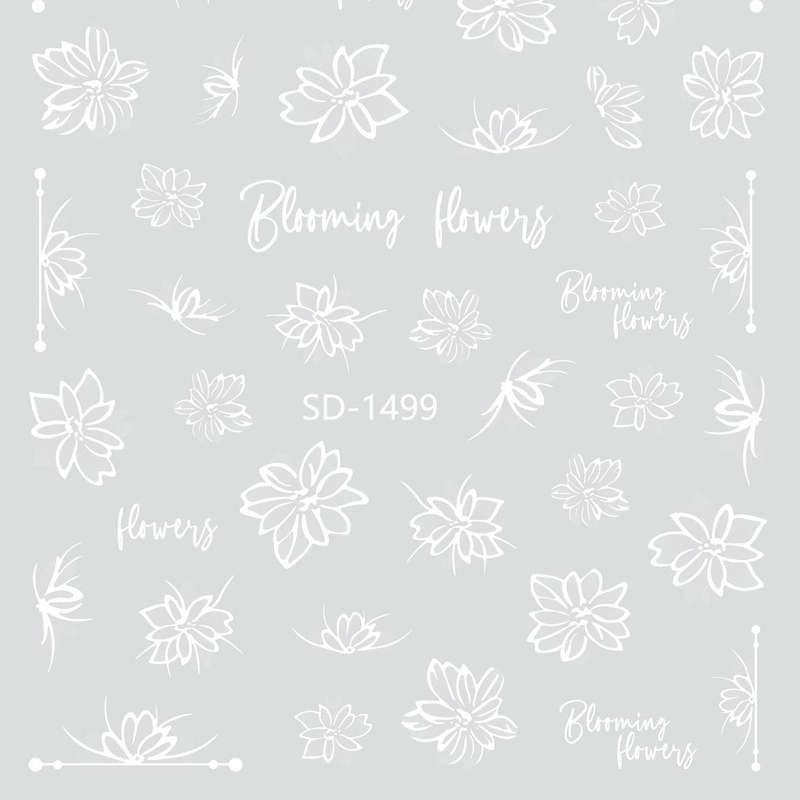 Nail Sticker 3D - 1499 - Flowers